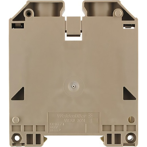 10 Stk Weidmüller Gennemgangsklemmer WDU 70N 35, Beige