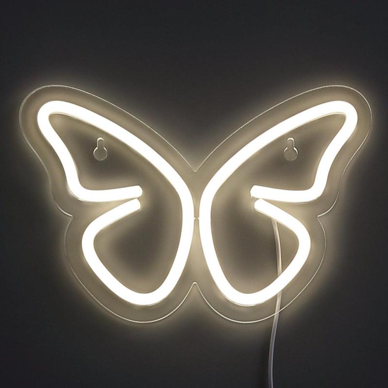 Butterfly Neon Væglampe - Varm Hvid fra Lightish