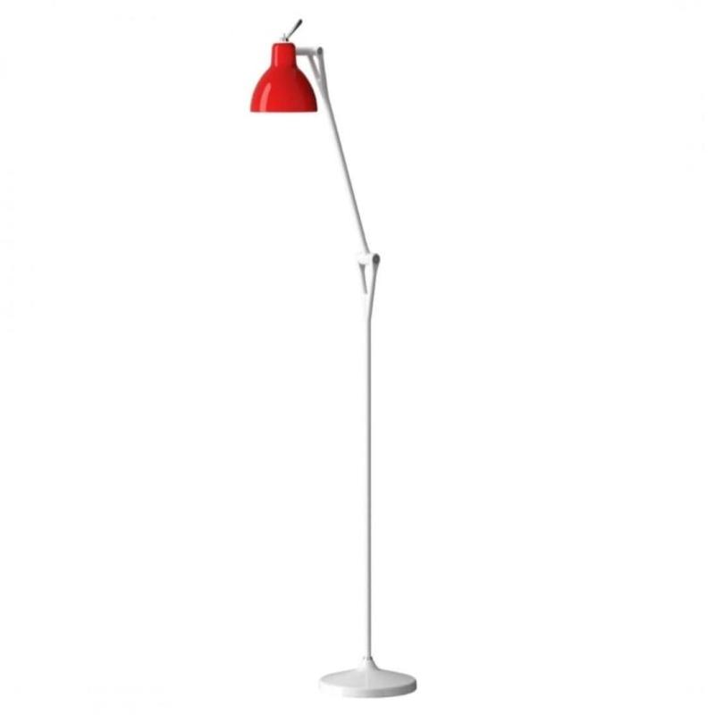 Luxy F1 Gulvlampe med Rød Skærm - Designet af Rotaliana