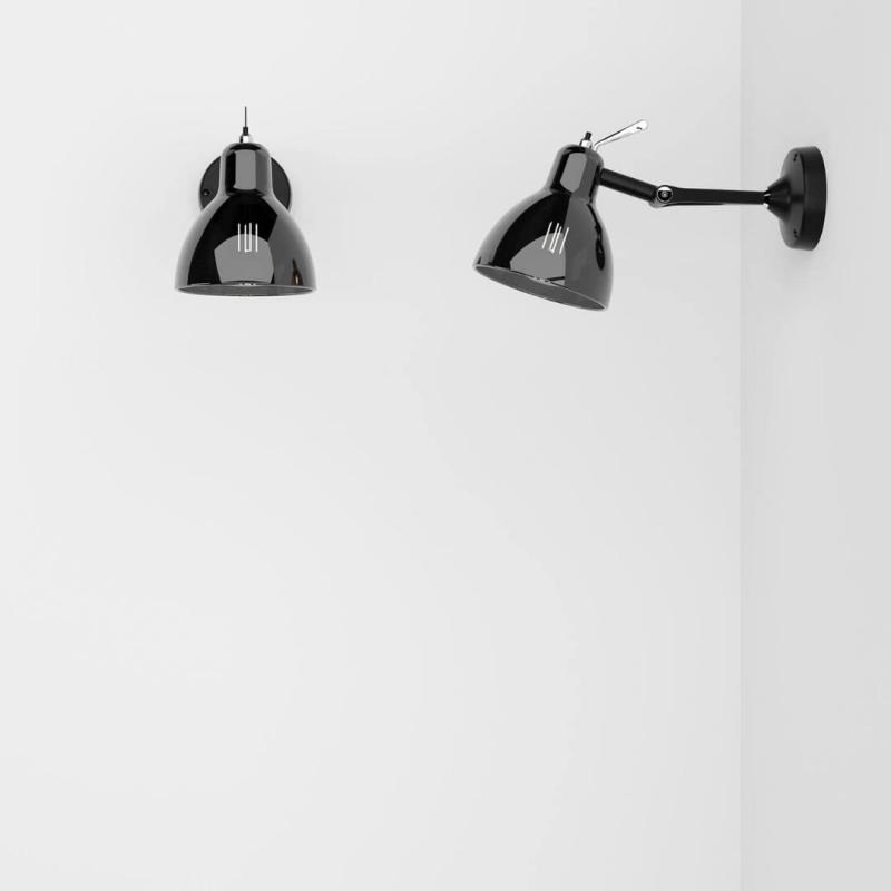 Luxy Glam H0 Væg- og Loftlampe i Smokey Sort fra Rotaliana