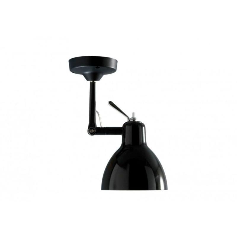 Luxy H0 Væg- og Loftlampe i Mat Sort og Hvid Skærm