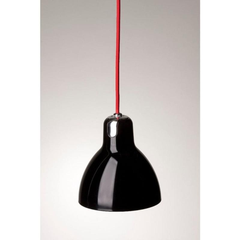 Luxy H5 Pendel med Sort Ledning og Blank Skærm