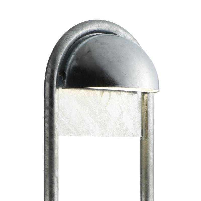 Rørhat Udendørslampe med Stander 70 cm - Galvaniseret Design