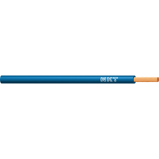 100 Meter Blå Ledning H05V-K 1x0,75 fra NKT