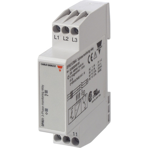 Fasefølge Brudsrelæ 3-Faset DPA51CM44 fra Carlo Gavazzi
