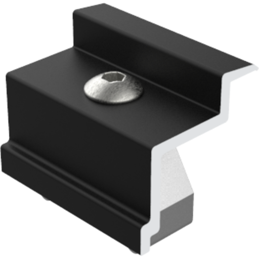 10 Stk Endeklips 29 35 Mm Sort Eloxeret Aluminium fra Fixnordic