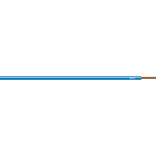 100 Meter Autoledning Pvtau 1x0,75 Blå S100 fra Nkt
