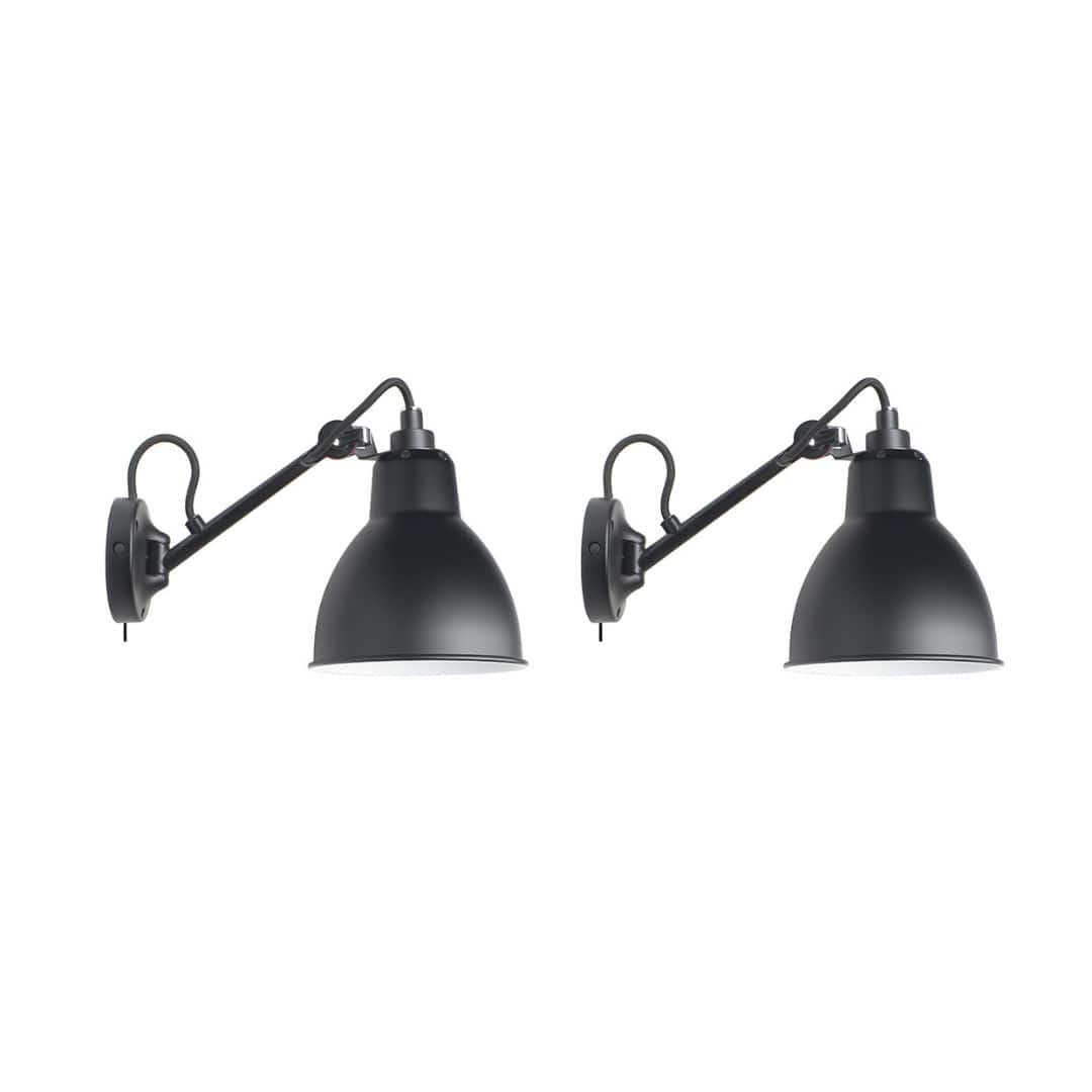 104 Væglampe Sort M  Afbryder 2 Pak     fra Lampe Gras
