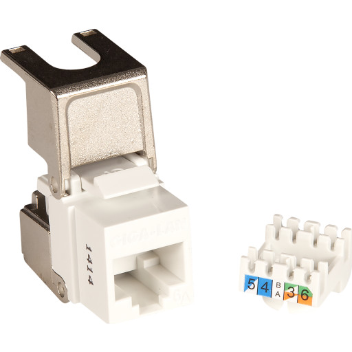 150 Stk Konnektor Keystone Pro Utp Kat.6a Rj45 Flip Jack, Bulk (150) fra Lan-com
