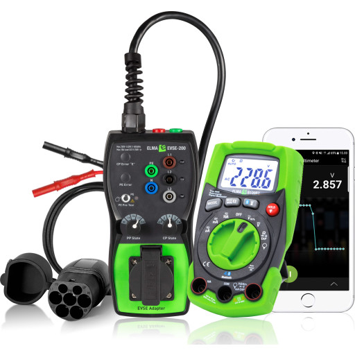 6100evse Multimeter Og Evse 200 Adapter fra Elma