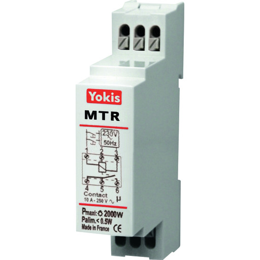 Toggle Tidsrelæ 2000w 2s 4t Til Din Skinne Mtr2000m fra Yokis