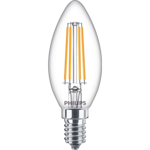10 Stk Corepro Led Kerte 6,5w 840 E14 B35 Klar 806 Lumen fra Philips