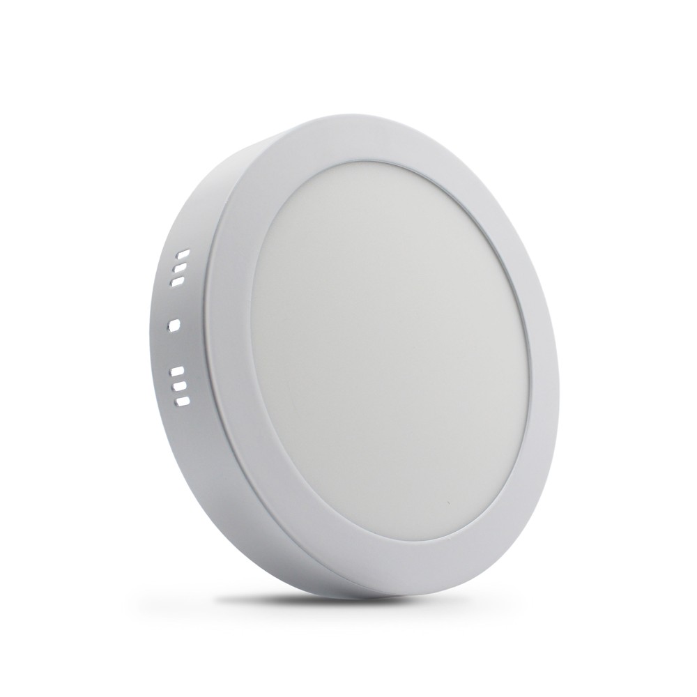 18w Dæmpbar Led Loftslampe   ø22,5cm, Højde: 3,9cm, Hvid Kant, Inkl. Lyskilde   Dæmpbar : Dæmpbar, Kulør : Neutral fra V-tac