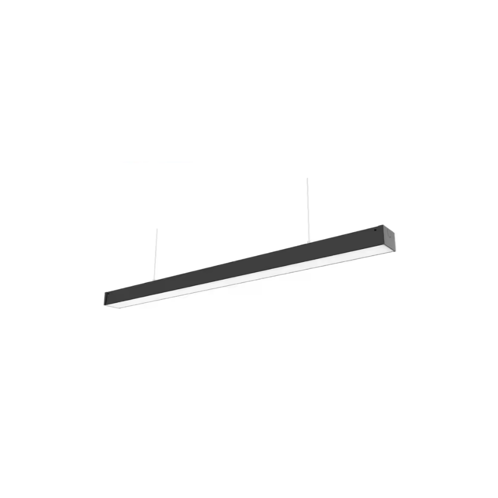 36w Led Lysskinne, Loftlampe Til Kontor   Sort, 120 Lm W, 120 Cm, Inkl. Wireophæng   Farve På Hus : Sort, Kulør : Varm fra Ledlife