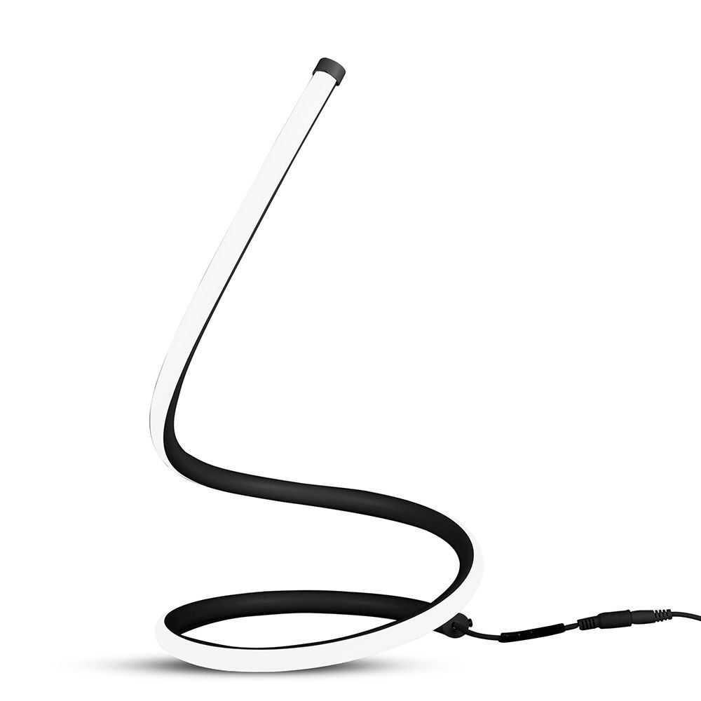 20w Bordlampe   Led, Designer, Eu Stik, Ledning+afbryder, 3000k, Sort   Kulør : Varm fra V-tac