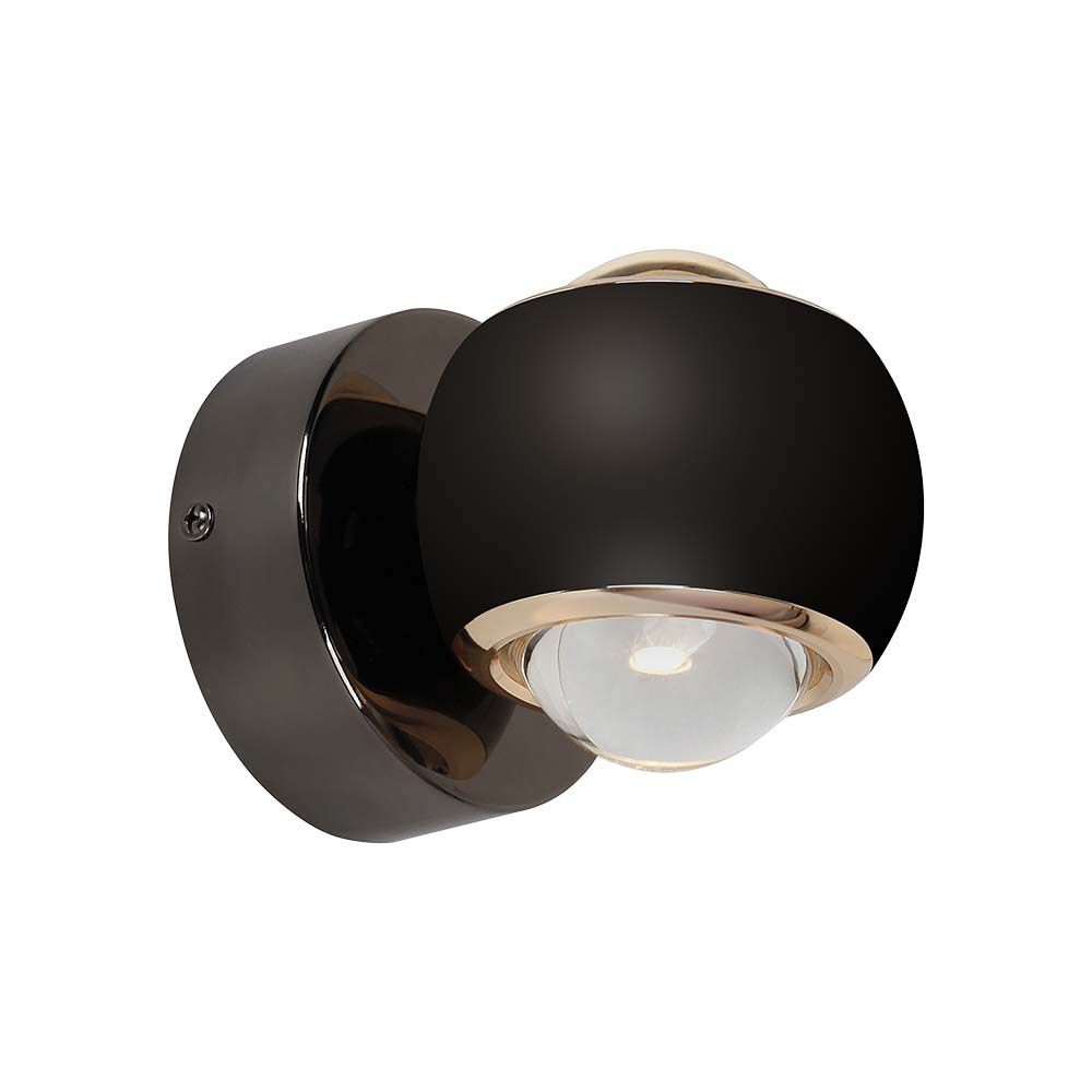 10w Led Væglampe   Lys 3000k, Sort Hus   Kulør : Varm fra V-tac