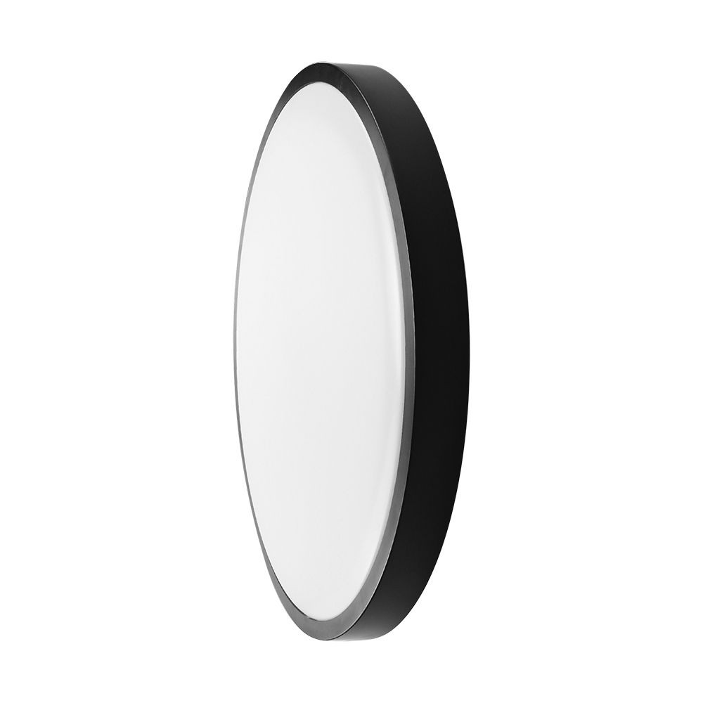 36w Led Dome   Lys Sensor, Samsung Chip, 4000k, Rund, Sort Ramme, Ip44.   Kulør : Neutral fra V-tac