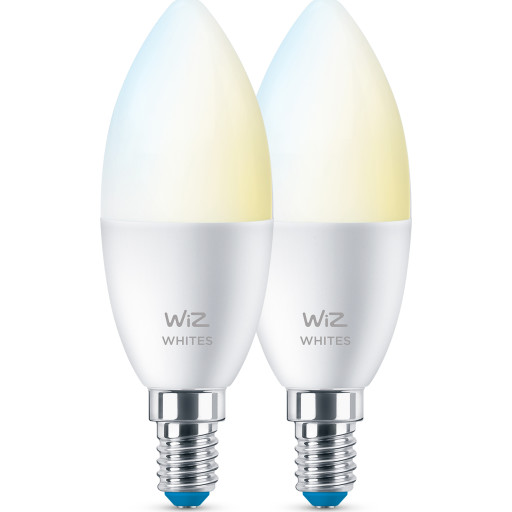 E14 Kertepære, 2700k 6500k, 4,9w, 2 Pak fra Wiz