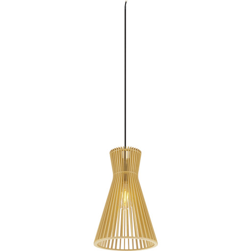 Wud Pendel Mat Natur E27 60w Ip20 fra Slv