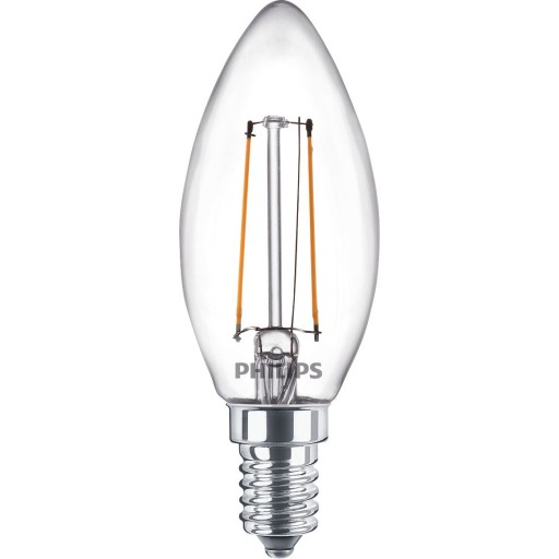 10 Stk Corepro Led Kerte 2,2w 840 E14 B35 Klar 250 Lumen fra Philips