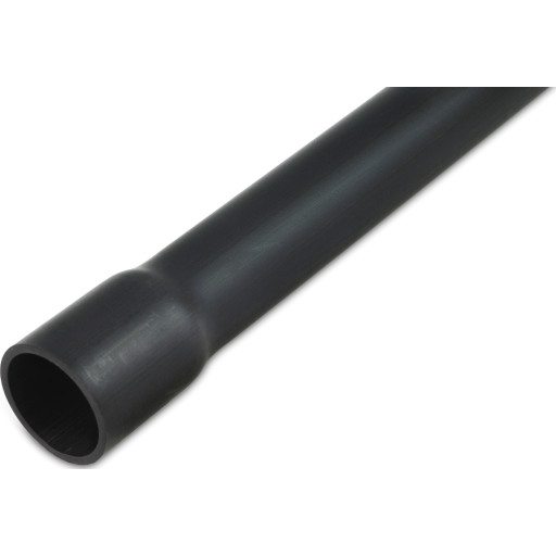3 Meter Plastrør 16 Mm Hf Med Muffe Hfprm Turbo 750n Sort (3m) fra Efb Nordic