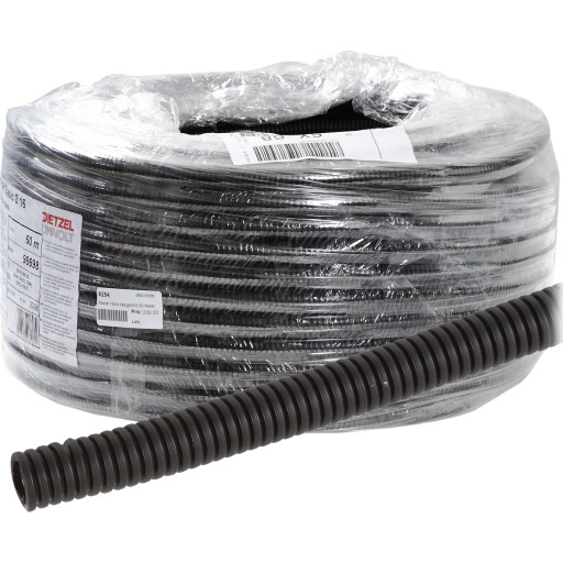 50 Meter Flexrør Hfxp Turbo Eco 16 Mm, Halogenfri, Sort, 750n, R50 fra Efb Nordic