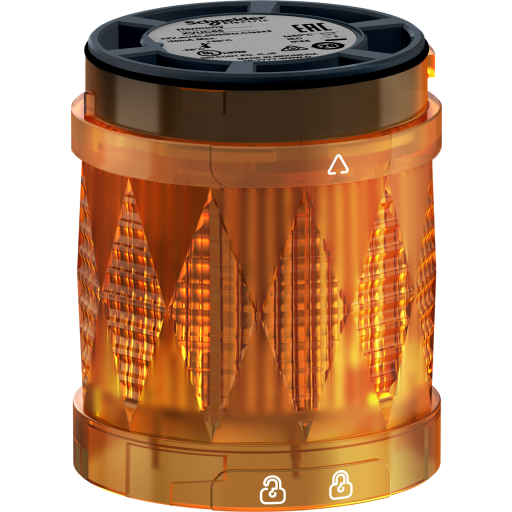 Xvu Lystårn ø60, Kraftig Flash, 24v, Orange fra Schneider Electric