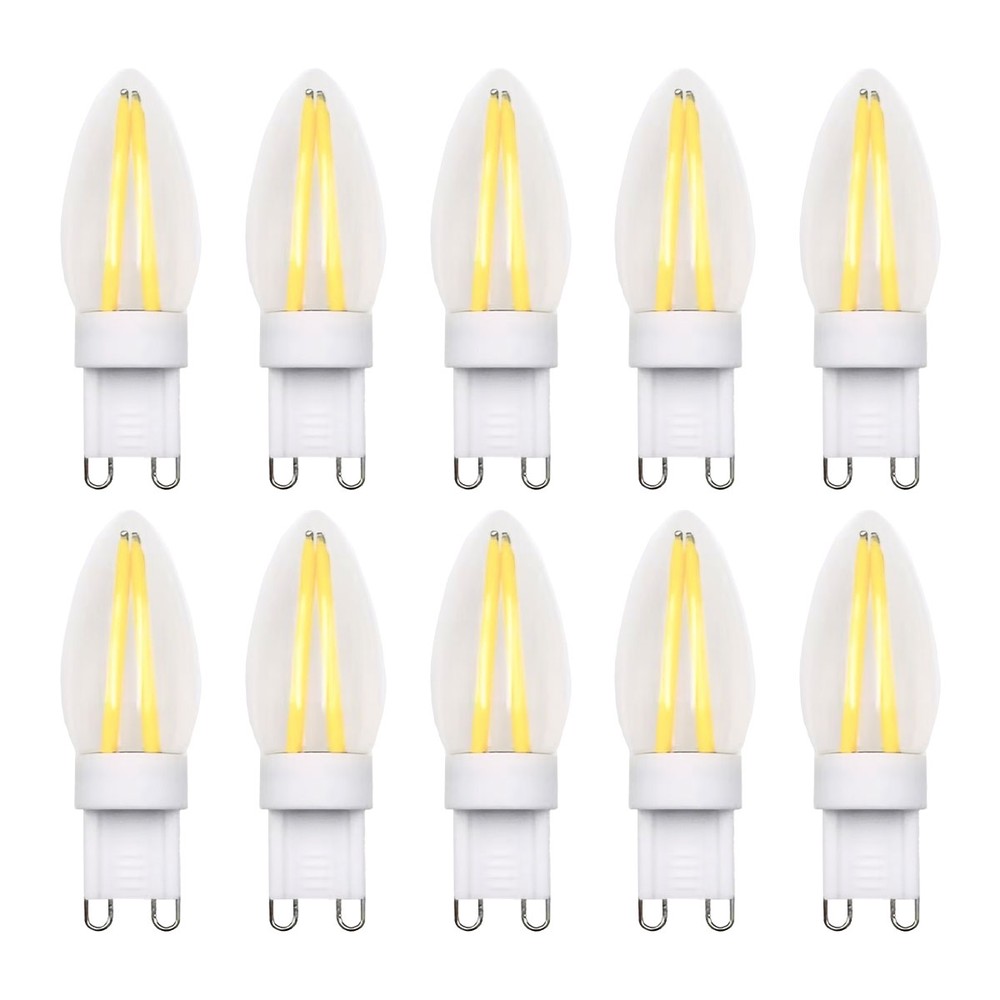 10 Stk. G9 Dæmpbare 2w Pære   2700k, Filament Led, 230v   Dæmpbar : Dæmpbar, Kulør : Varm fra Ledlife